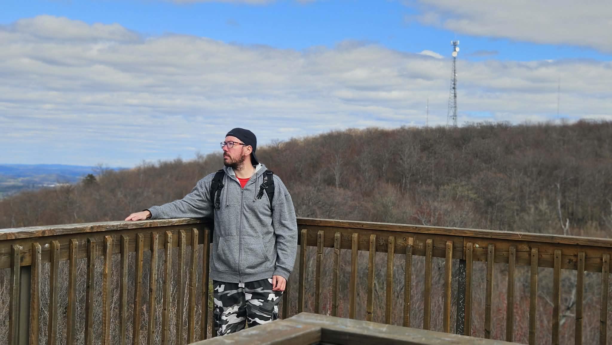 Sylvain at a scenic overlook